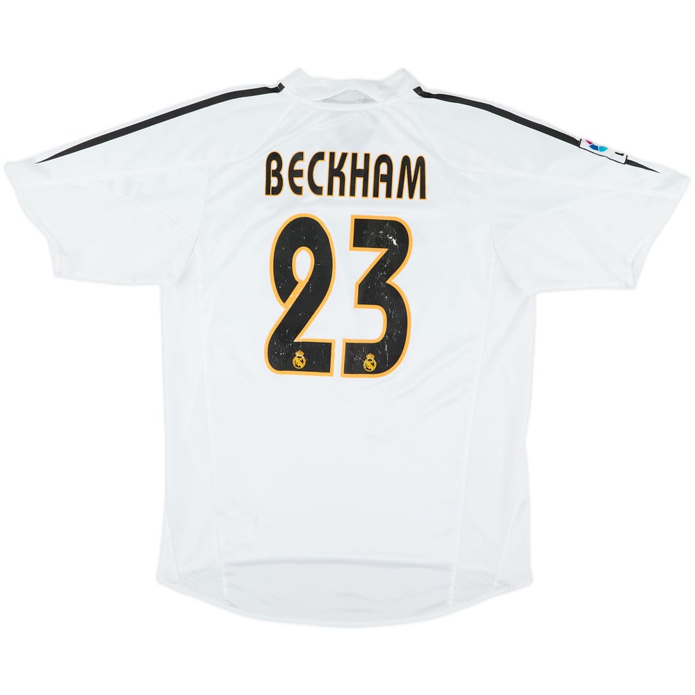 2004-05 Real Madrid Home Shirt Beckham #23 - 6/10 - (M)