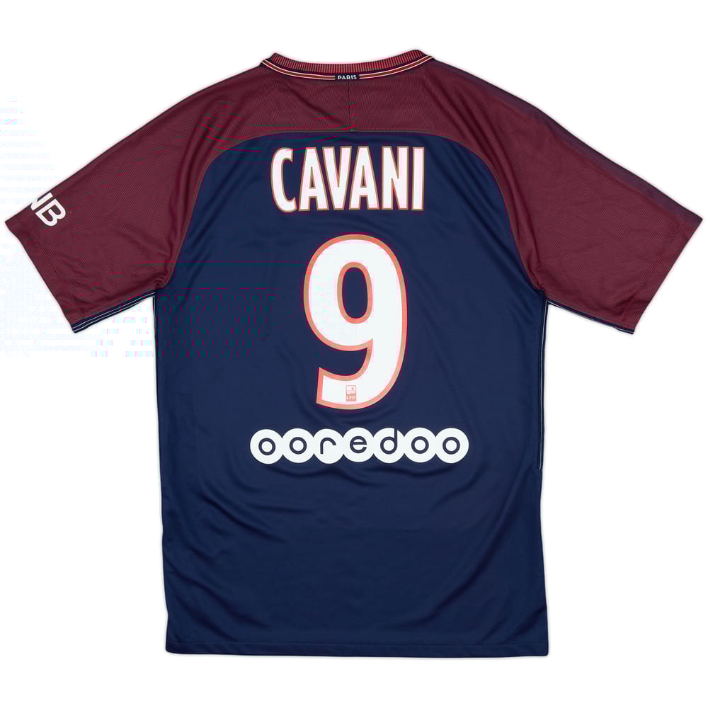 2017-18 Paris Saint-Germain Home Shirt Cavani #9 - 9/10 - (S)