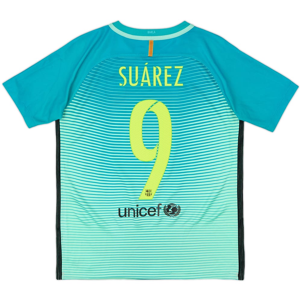 2016-17 Barcelona Third Shirt Suarez #9 - 6/10 - (XL.Boys)