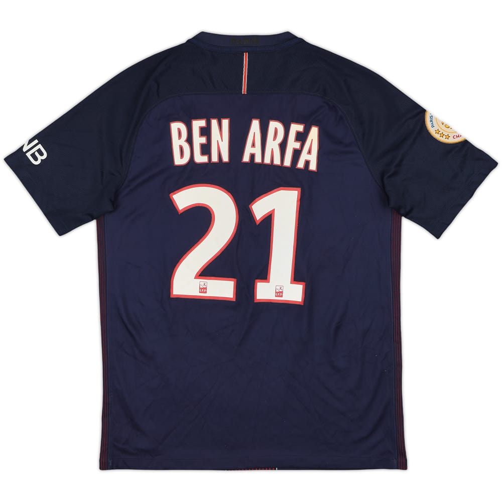 2016-17 Paris Saint-Germain Home Shirt Ben Arfa #21 - 6/10 - (M)