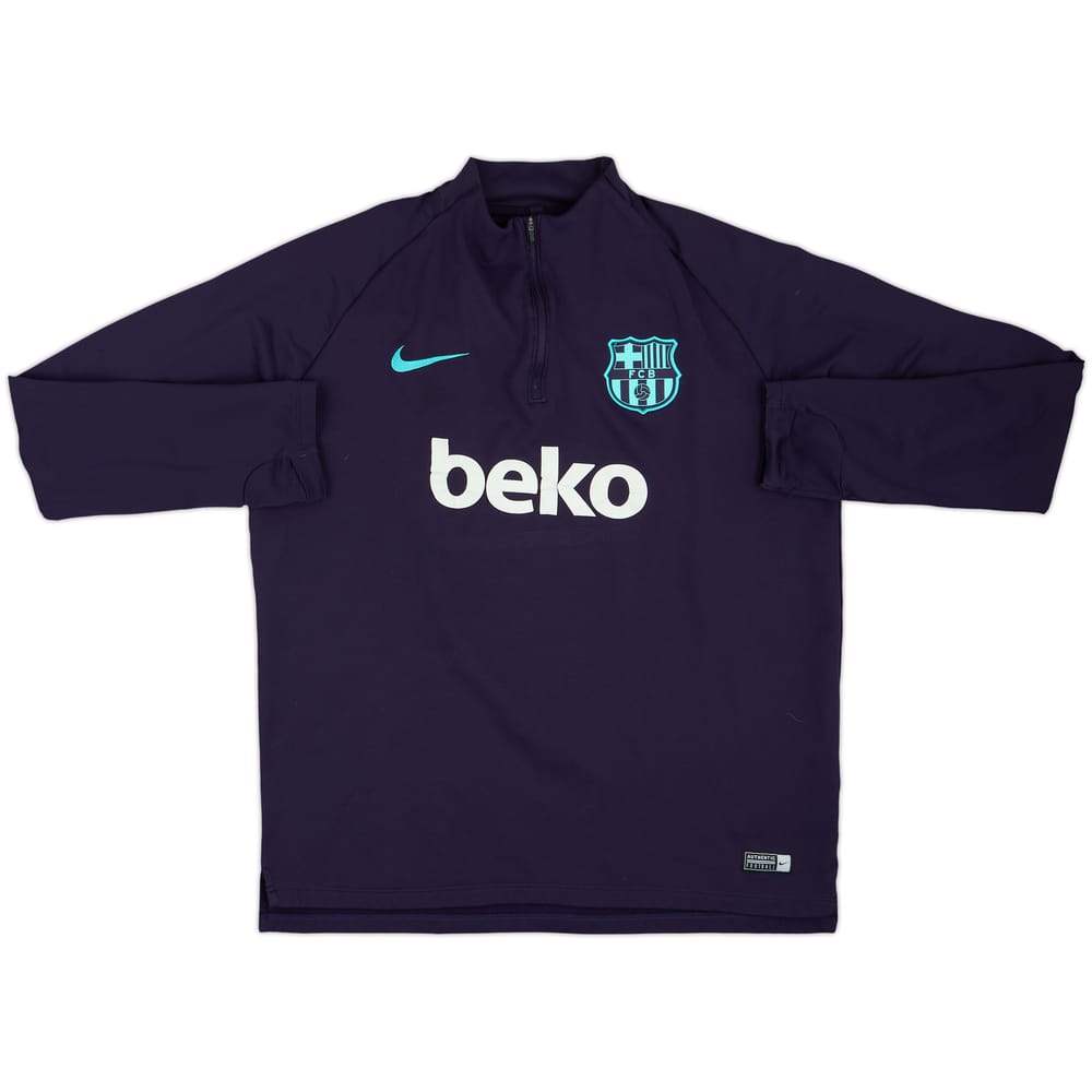 2019-20 Barcelona Nike 1/4 Zip Drill Top - 5/10 - (L)