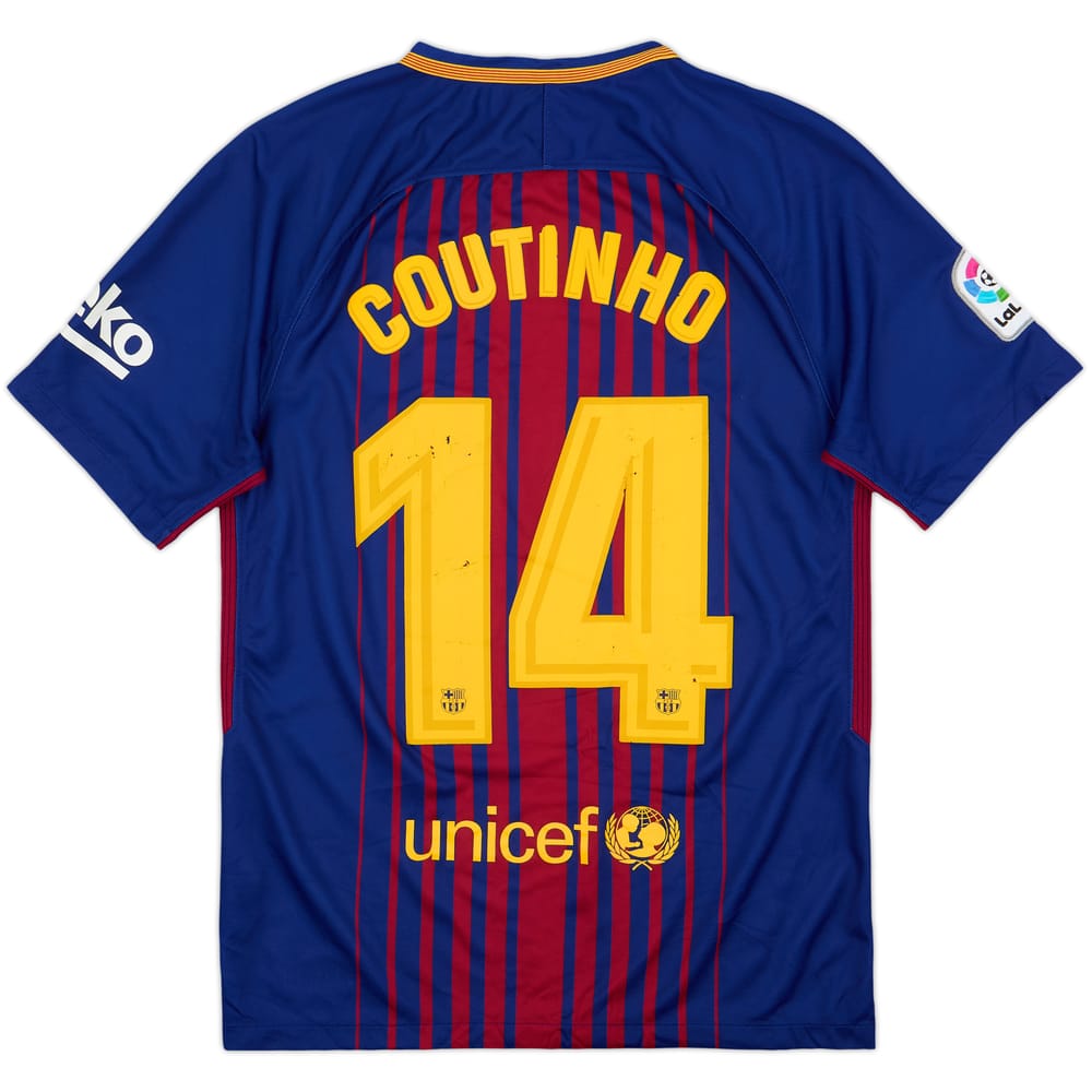 2017-18 Barcelona Home Shirt Coutinho #14 - 6/10 - (S)
