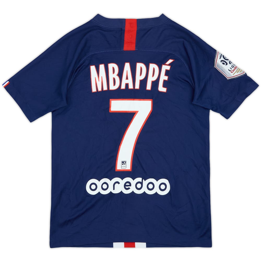 2019-20 Paris Saint-Germain Home Shirt Mbappe #7 - 7/10 - (L.Boys)