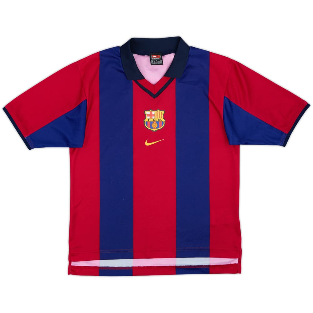 2000-01 Barcelona Home Shirt - 6/10 - (M.Boys)