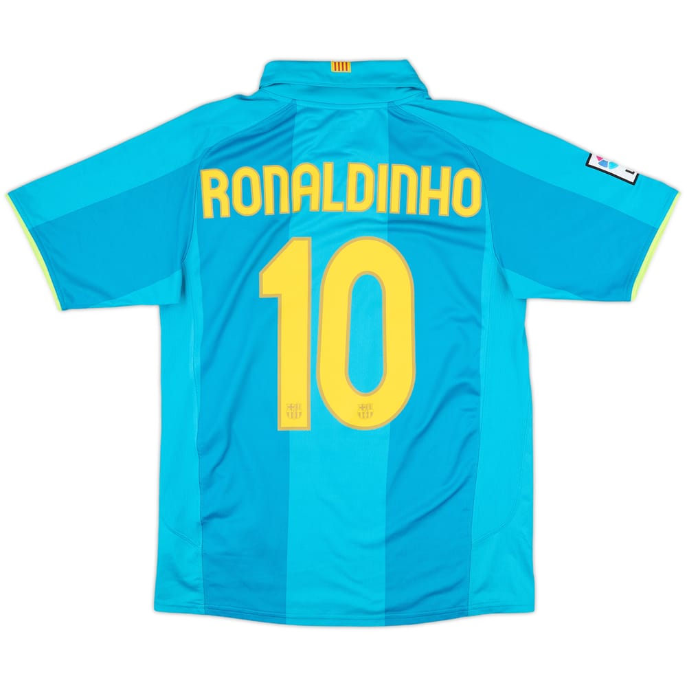 2007-09 Barcelona Away Shirt Ronaldinho #10 - 9/10 - (S)
