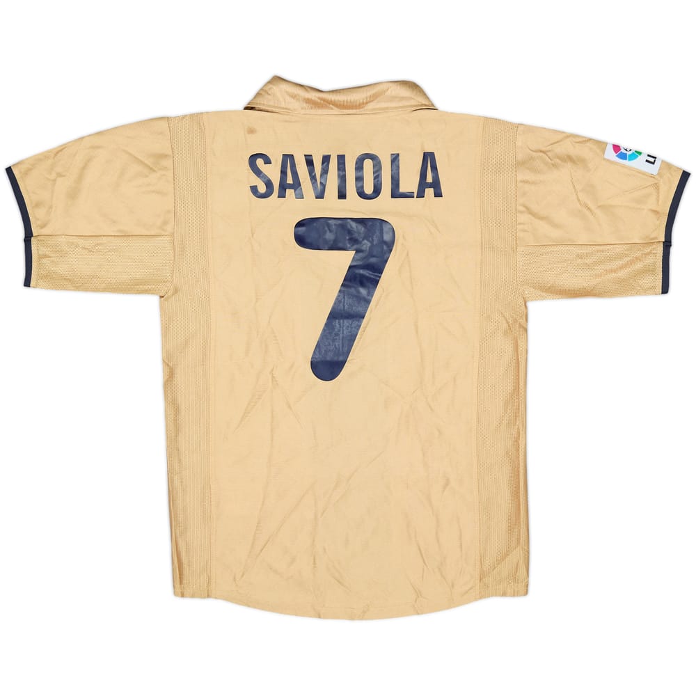 2001-03 Barcelona Away Shirt Saviola #7 - 9/10 - (L.Boys)
