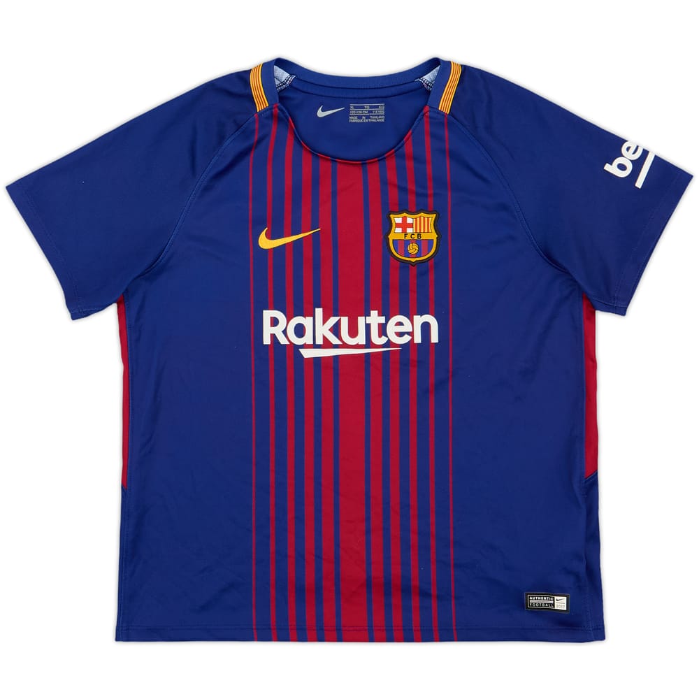 2017-18 Barcelona Home Shirt - 8/10 - (7-8 Years)
