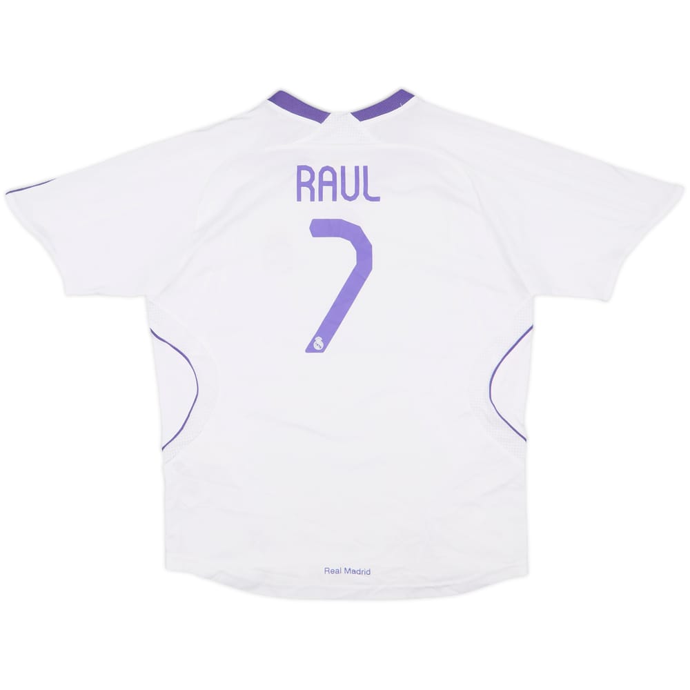 2007-08 Real Madrid Home Shirt Raul #7 - 7/10 - (S.Boys)