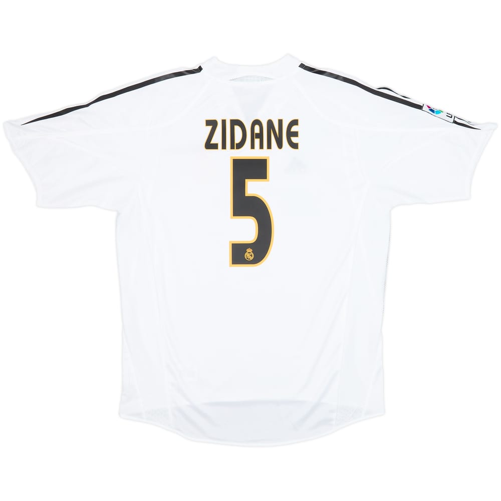 2004-05 Real Madrid Home Shirt Zidane #5 - 9/10 - (L)