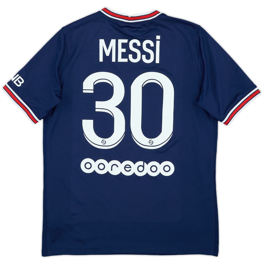 2021-22 Paris Saint-Germain Home Shirt Messi #30 - 8/10 - (XL.Boys)