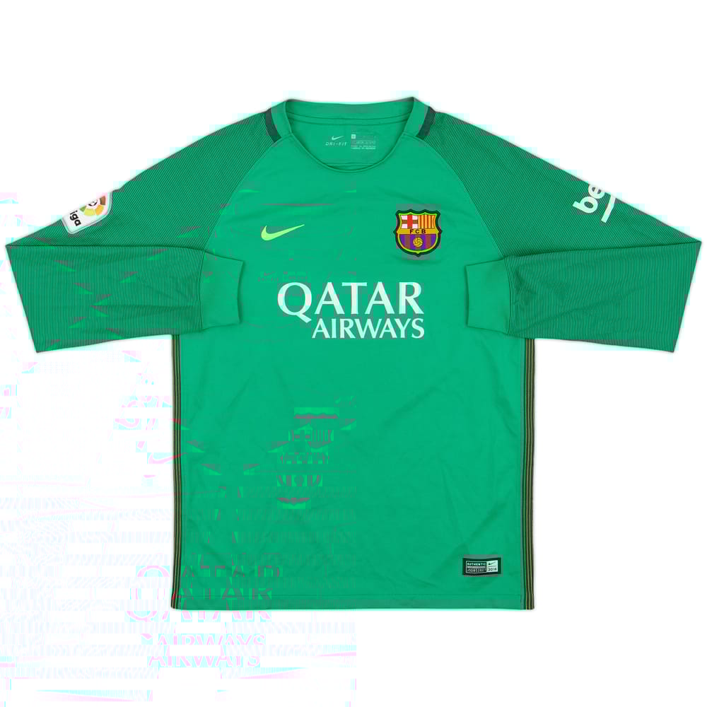2016-17 Barcelona GK Shirt - 8/10 - (L.Boys)