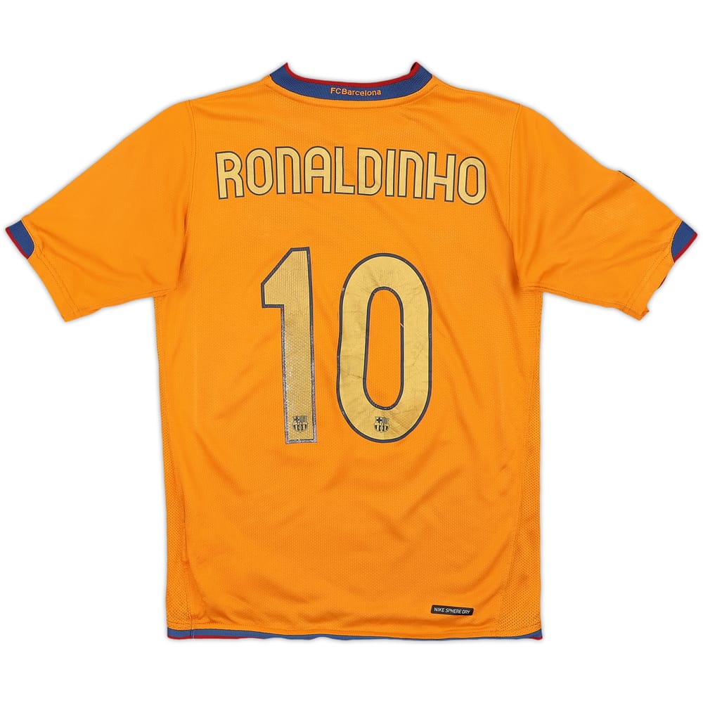 2006-08 Barcelona Away Shirt Ronaldinho #10 - 6/10 - (M.Boys)