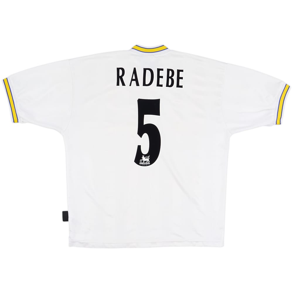 1996-98 Leeds United Home Shirt Radebe #5 - 6/10 - (L)