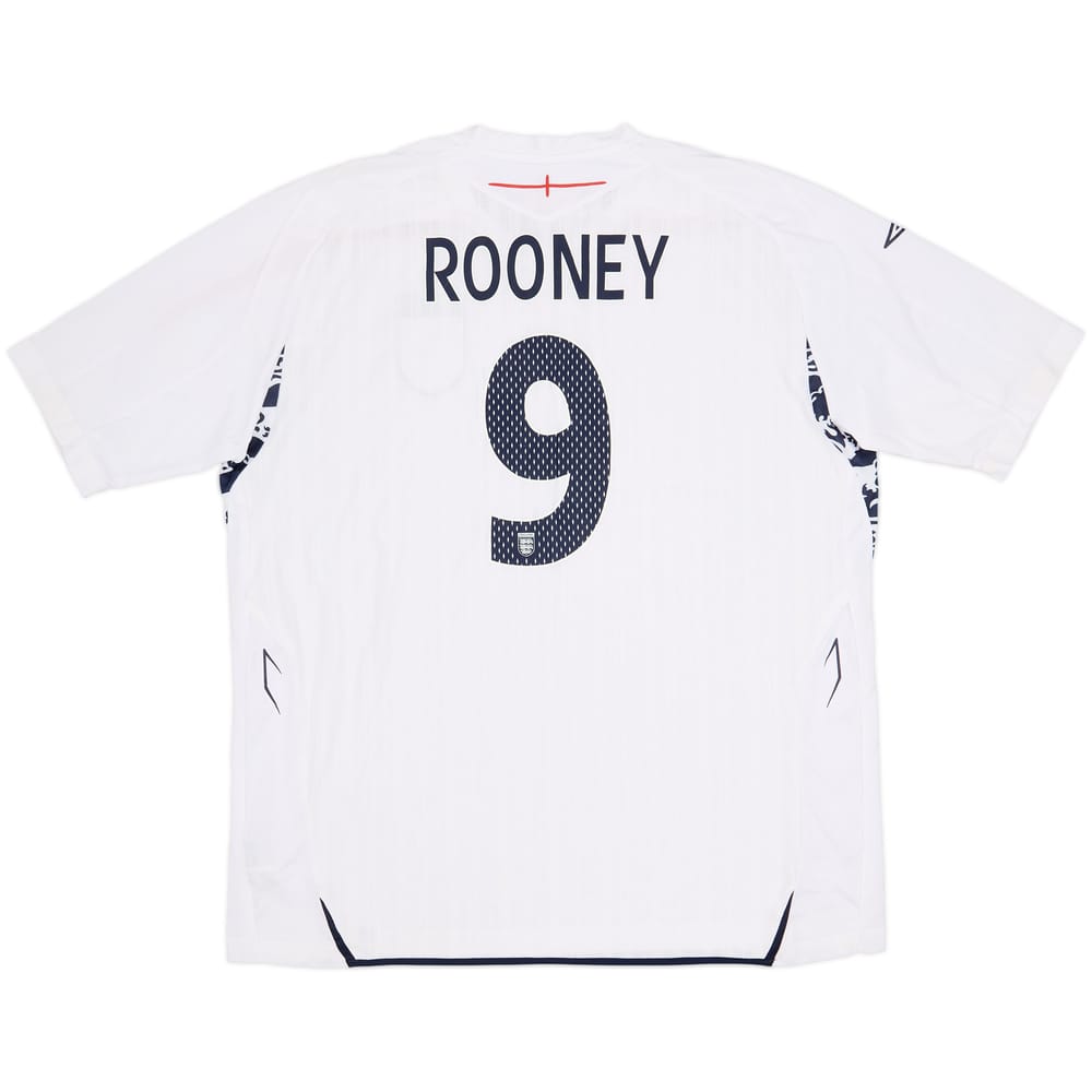 2007-09 England Home Shirt Rooney #9 (XXL)