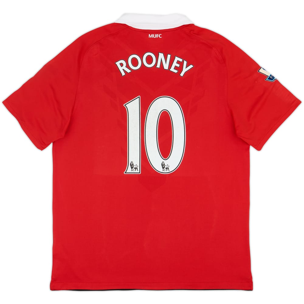 2010-11 Manchester United Home Shirt Rooney #10 - 6/10 - (XL)
