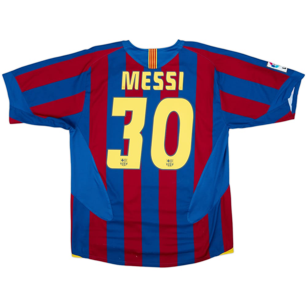 2005-06 Barcelona Home Shirt Messi #30 - 6/10 - (L)