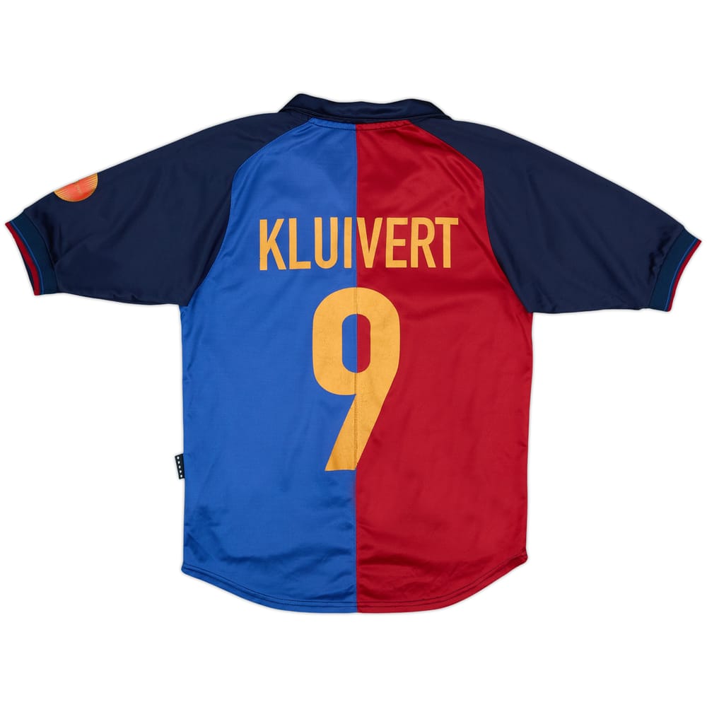 1999-00 Barcelona Centenary Home Shirt Kluivert #9 - 7/10 - (13-14 Years)