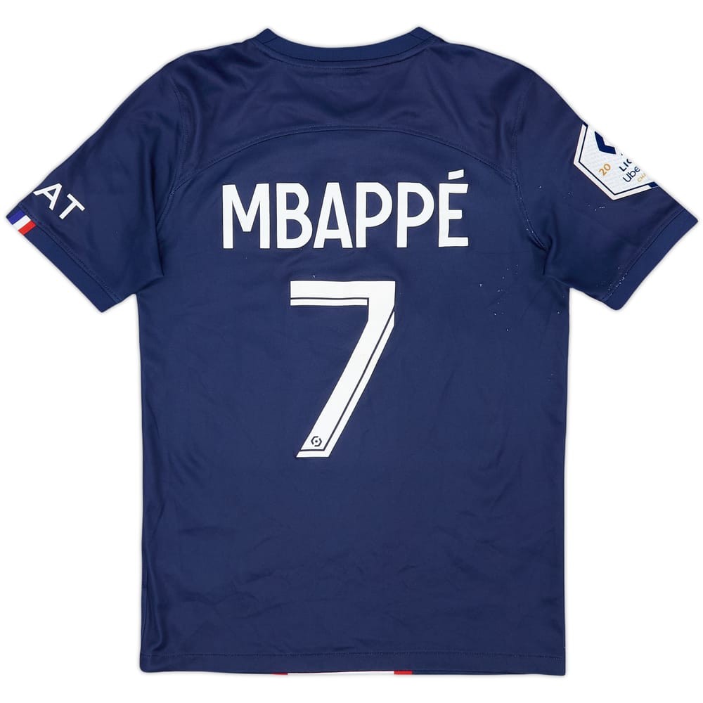 2022-23 Paris Saint-Germain Home Shirt Mbappe #7 - 6/10 - (M.Boys)