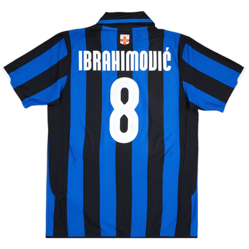 2007-08 Inter Milan Centenary Home Shirt Ibrahimovic #8 - 8/10 - (L)