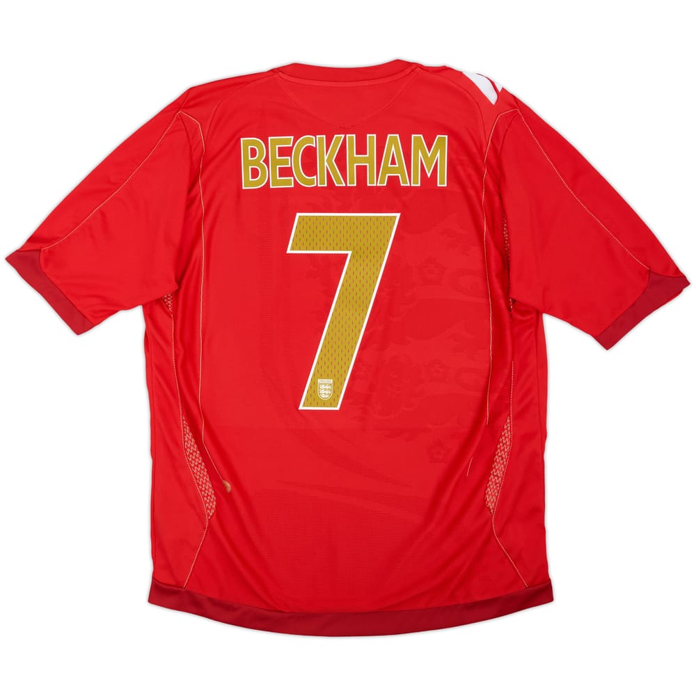 2006-08 England Away Shirt Beckham #7 - 5/10 - (M)