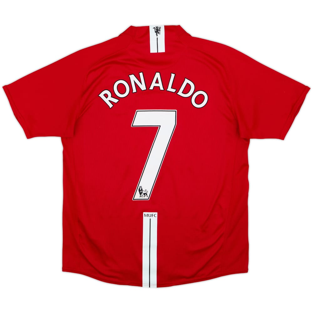 2007-09 Manchester United Home Shirt Ronaldo #7 - 9/10 - (L)