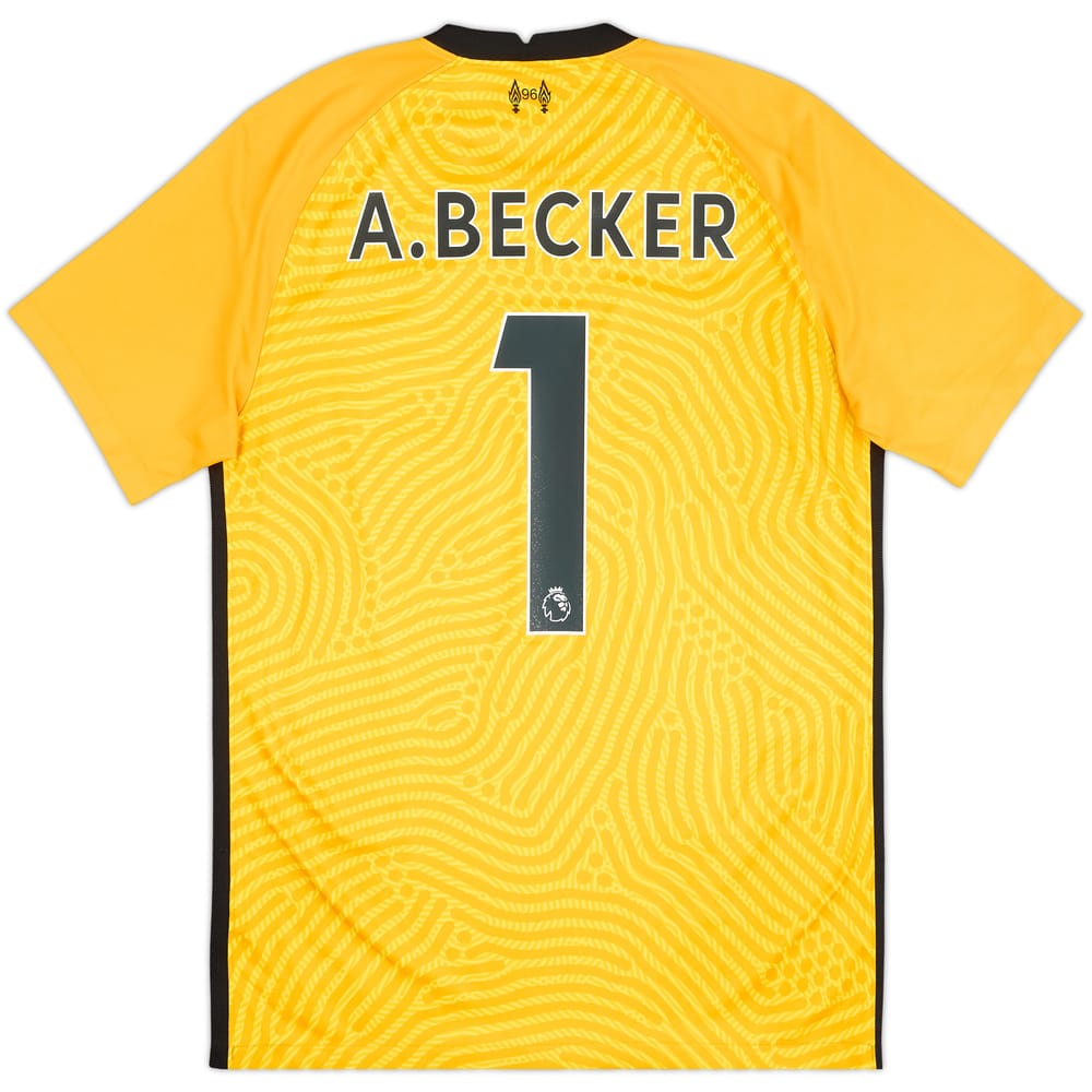 2020-21 Liverpool GK S/S Shirt A.Becker #1 - 7/10 - (M)