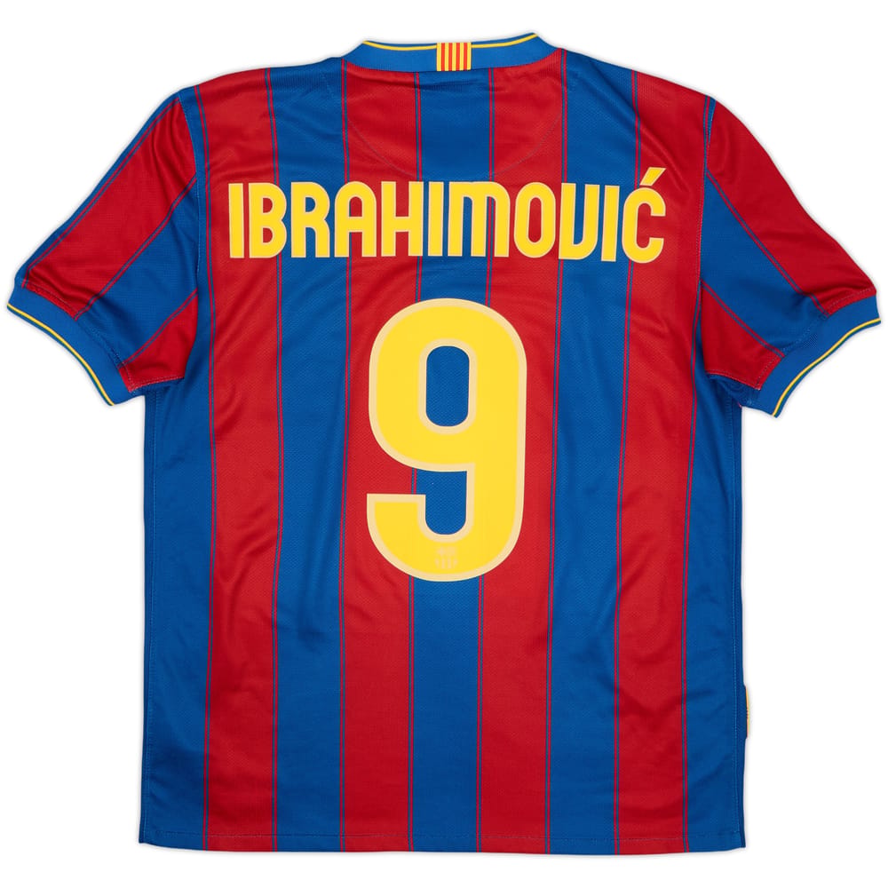2009-10 Barcelona Home Shirt Ibrahimovic #9 - 8/10 - (M)
