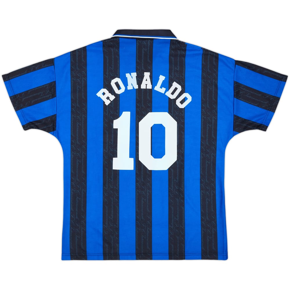 1996-97 Inter Milan Home Shirt Ronaldo #10 - 8/10 - (L)