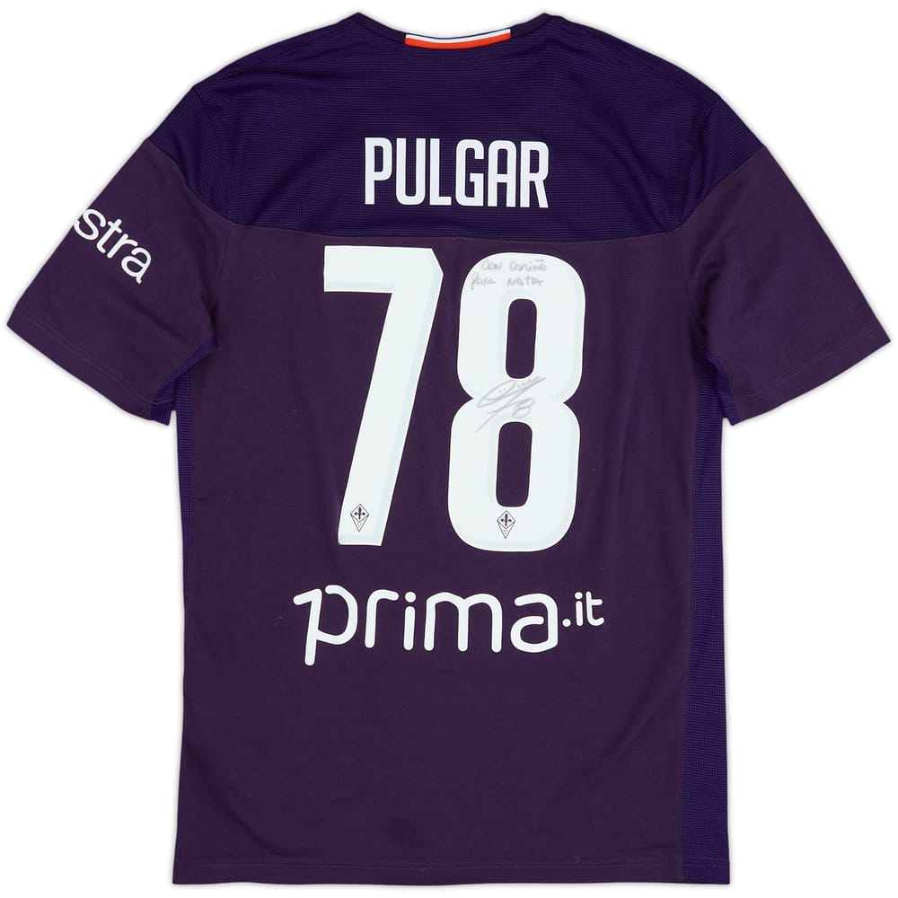 2019-20 Fiorentina 'Signed' Home Shirt Pulgar #78 - 8/10 - (M)