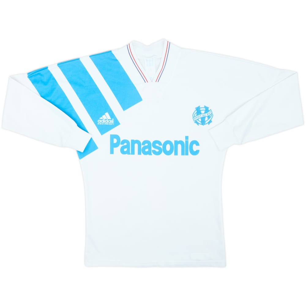 1991-92 Olympique Marseille Home L/S Shirt - 6/10 - (S)