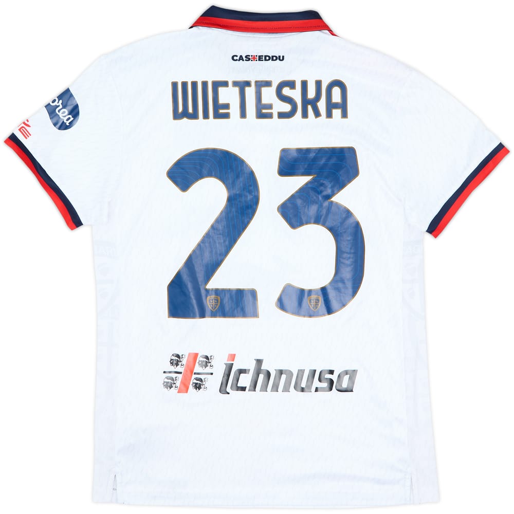 2023-24 Cagliari Match Issue Away Shirt Wieteska #23