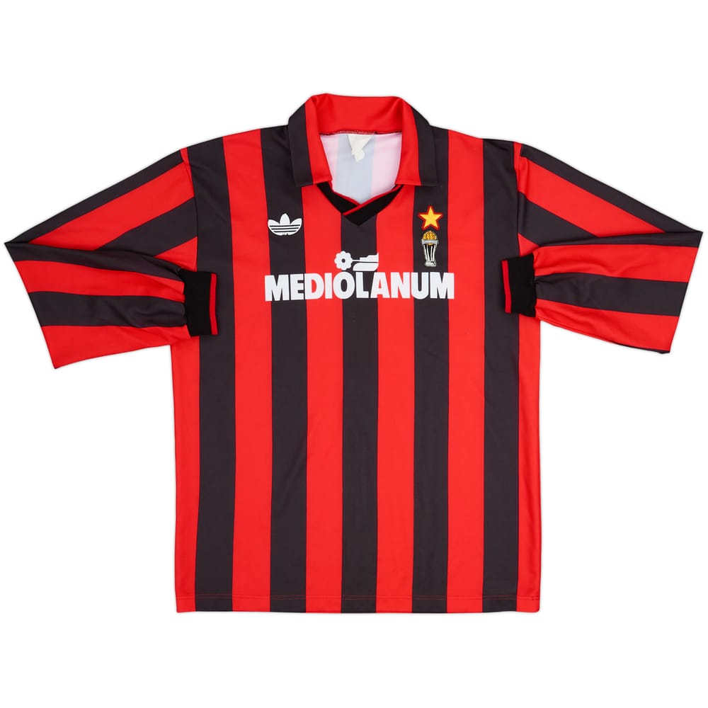 1990-91 AC Milan Home L/S Shirt #3 - 6/10 - (L)