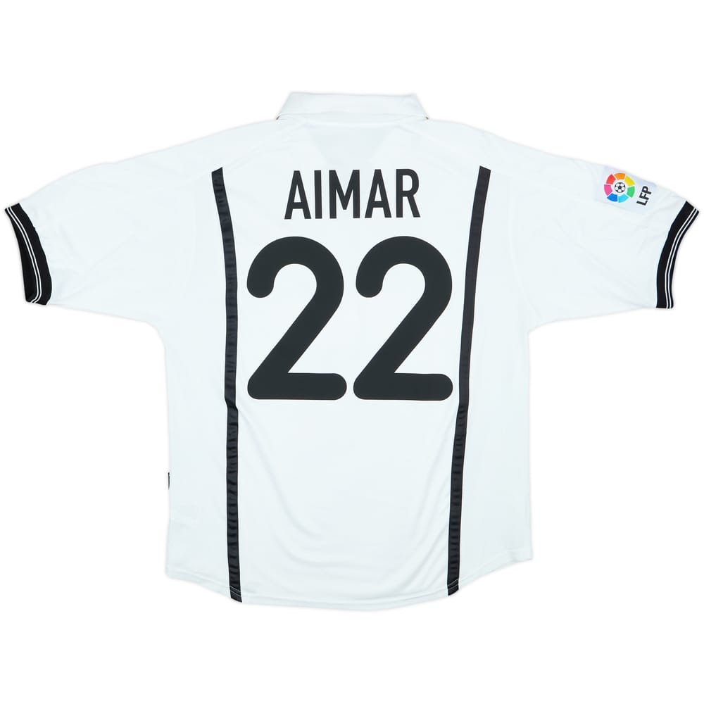 2000-01 Valencia Home Shirt Aimar #22 - 8/10 - (L)