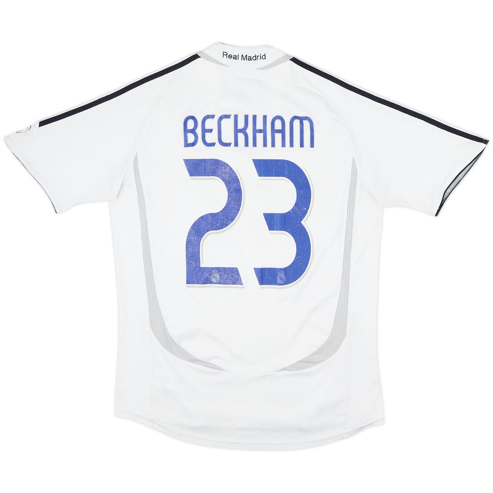 2006-07 Real Madrid Home Shirt Beckham #23 - 4/10 - (M)