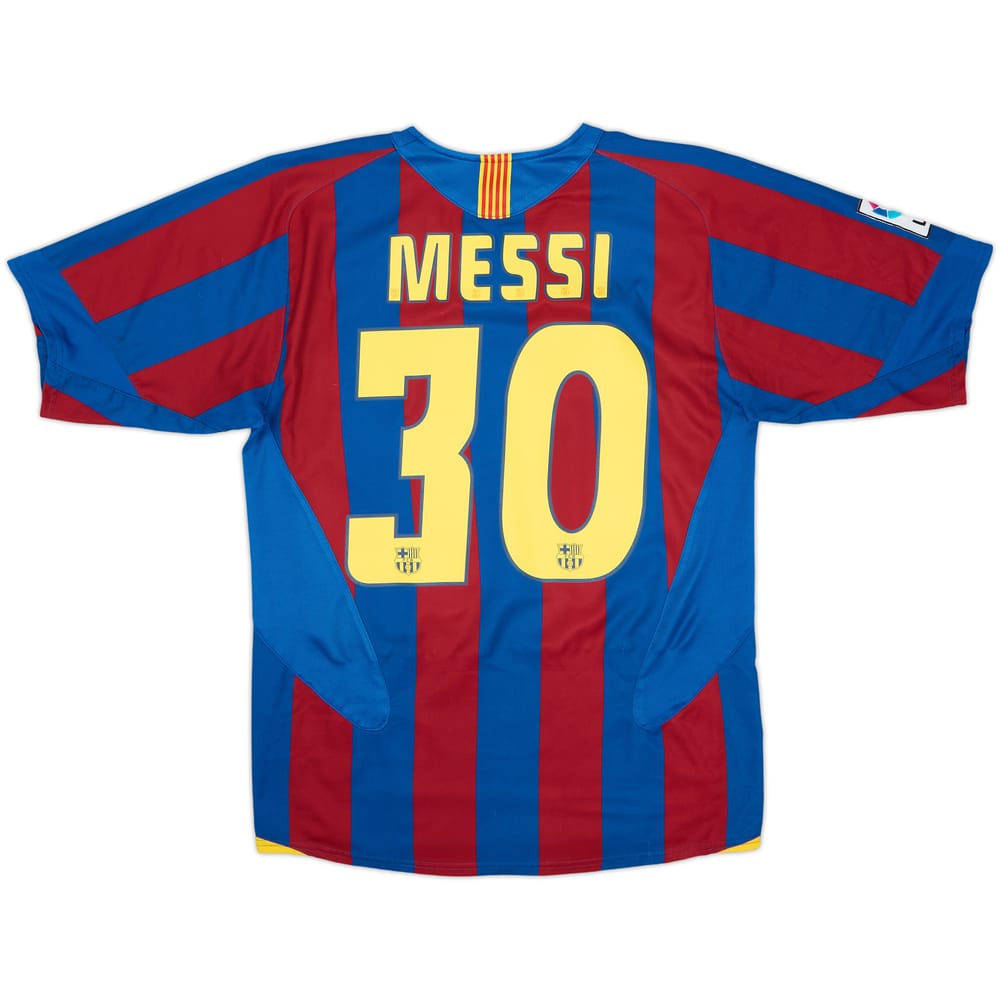 2005-06 Barcelona Home Shirt Messi #30 - 8/10 - (XL.Boys)