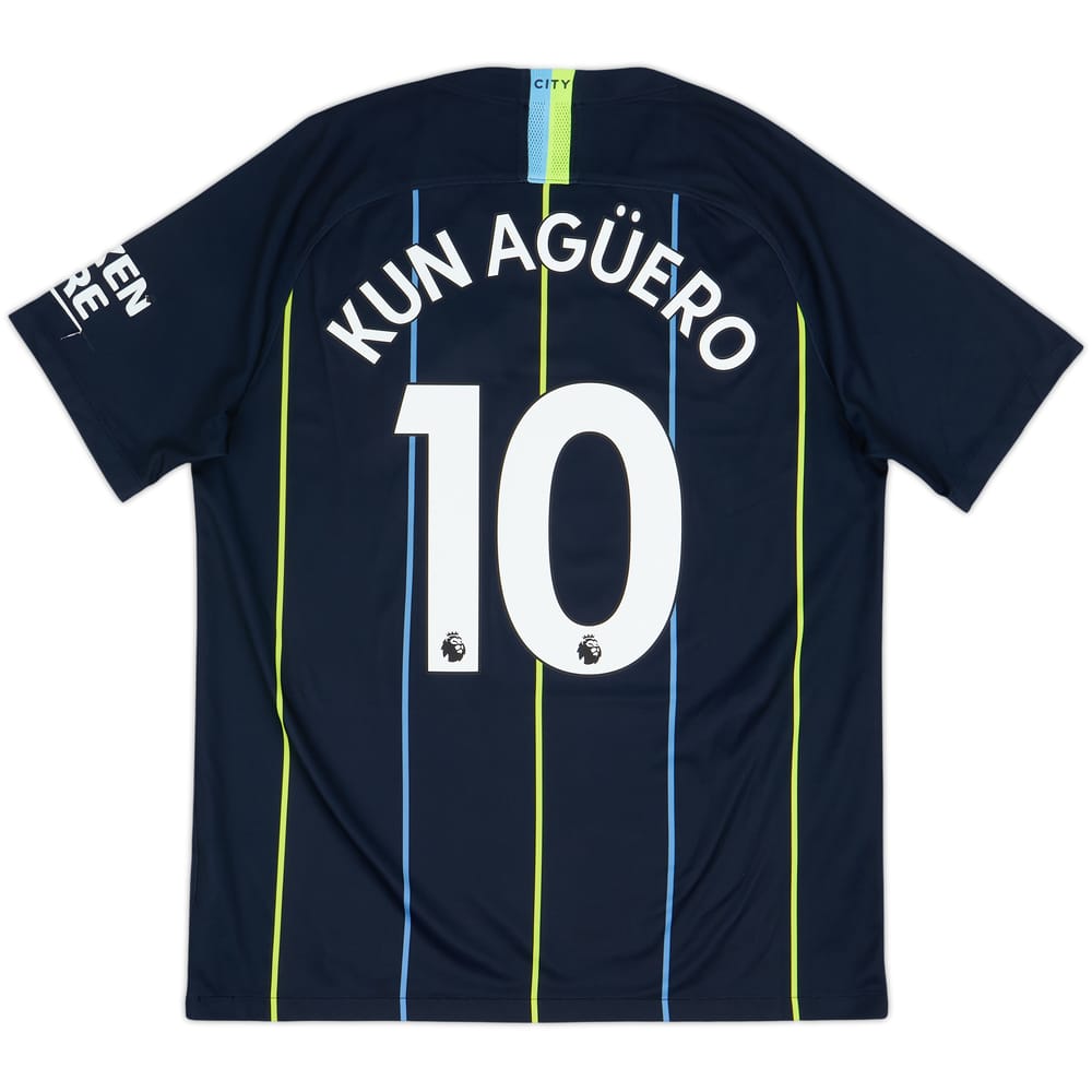 2018-19 Manchester City Away Shirt Kun Aguero #10 - 7/10 - (L)