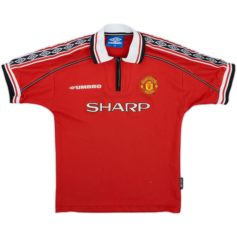 1998-00 Manchester United Home Shirt - 9/10 - (M.Boys)