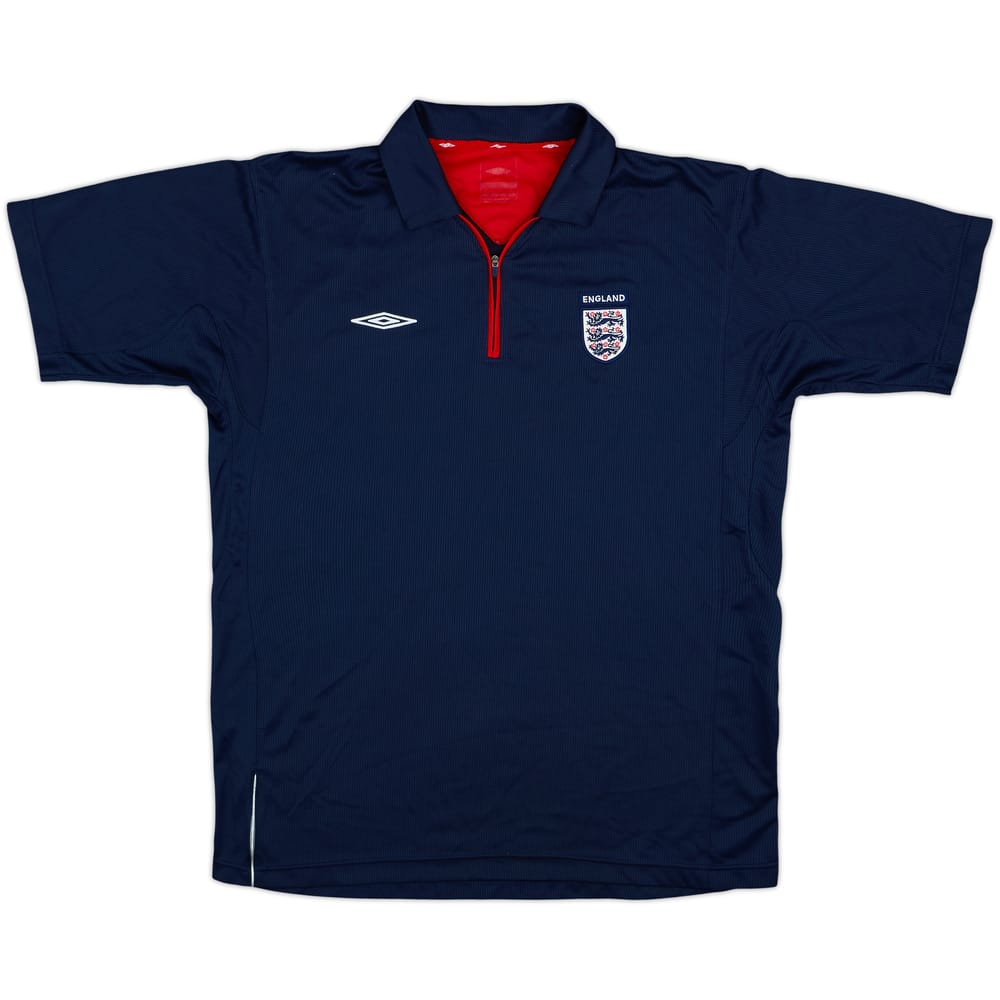 2004-05 England Umbro 1/4 Zip Polo Shirt - 7/10 - (L)