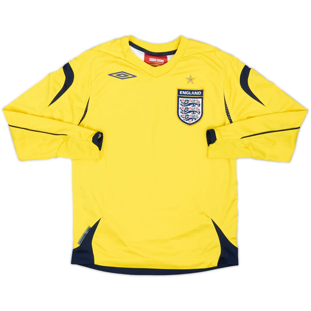 2006-08 England GK Shirt - 7/10 - (6-7 Years)