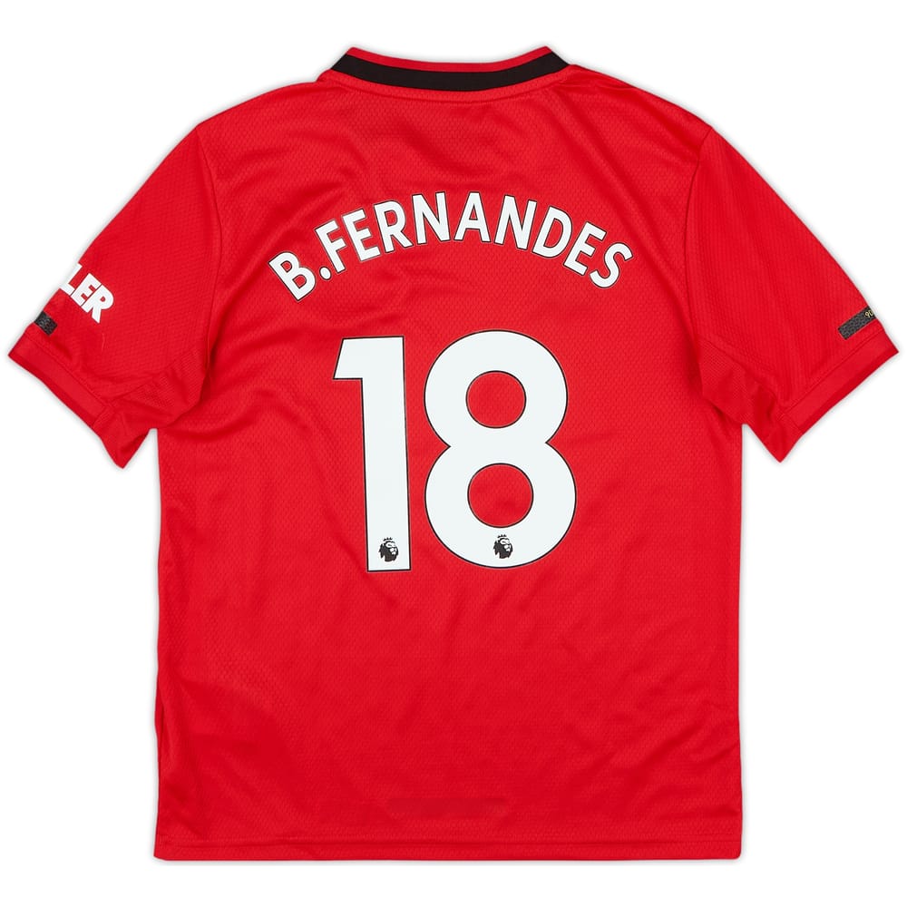 2019-20 Manchester United Home Shirt B.Fernandes #18 - 9/10 - (M.Boys)