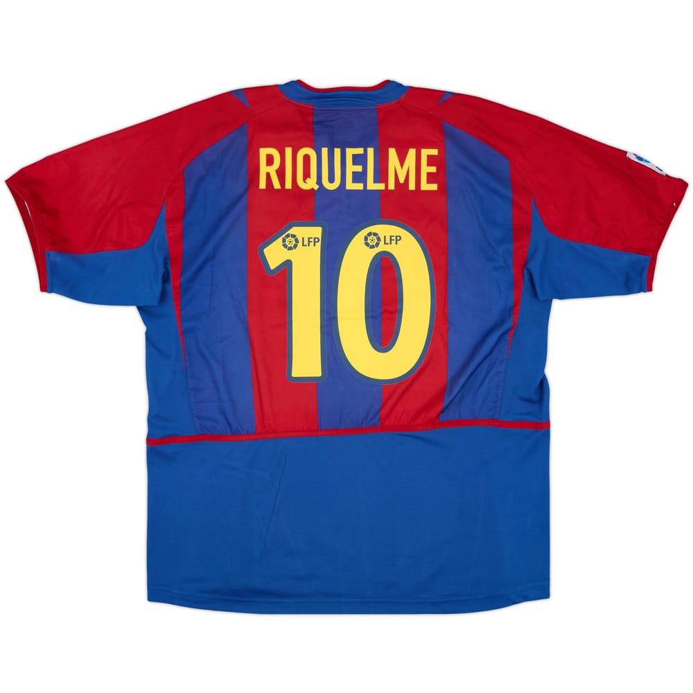 2002-03 Barcelona Home Shirt Riquelme #10 - 8/10 - (XL)