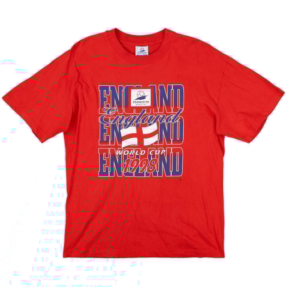 1998 England World Cup 98 Cotton Tee - 7/10 - (L)