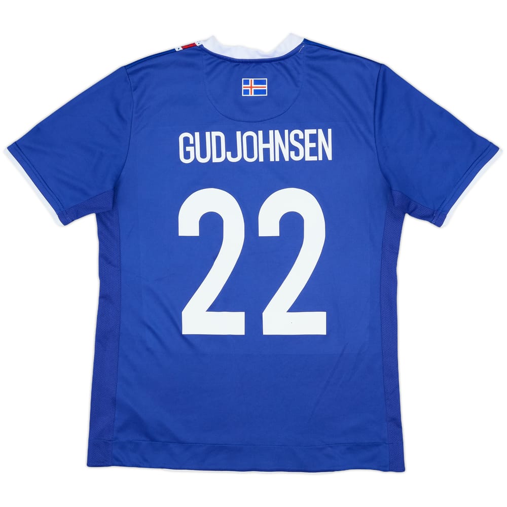 2016-18 Iceland Home Shirt Gudjohnsen #22 - 7/10 - (M)