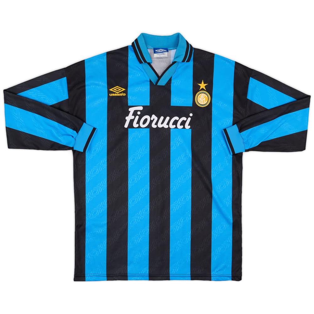 1994-95 Inter Milan Match Issue Home L/S Shirt #5