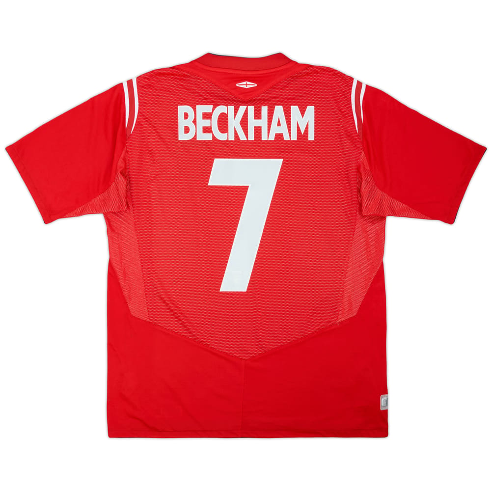 2004-06 Inglaterra Camiseta Visitante Beckham #7 - 5/10 - (L)
