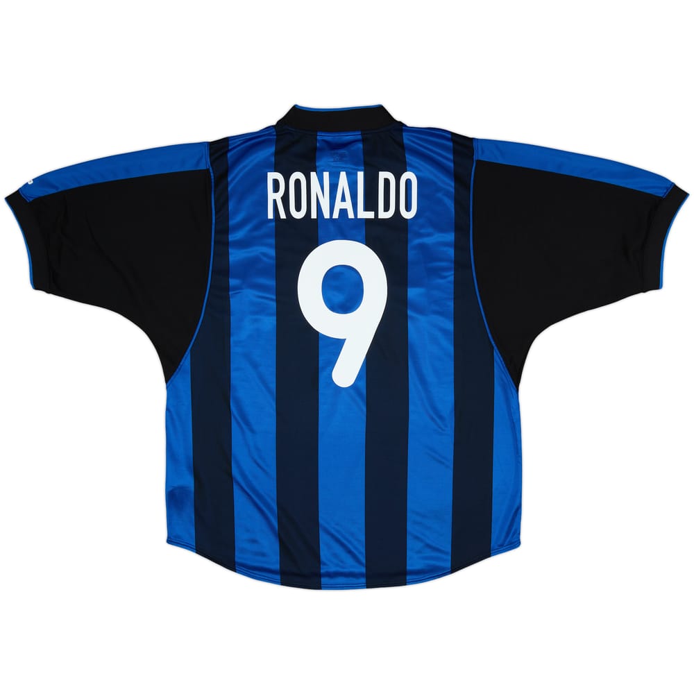 2000-01 Inter Milan Home Shirt Ronaldo #9 - 9/10 - (XL)