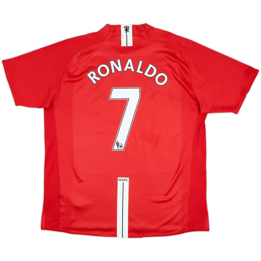 2007-09 Manchester United Home Shirt Ronaldo #7 - 9/10 - (XL)