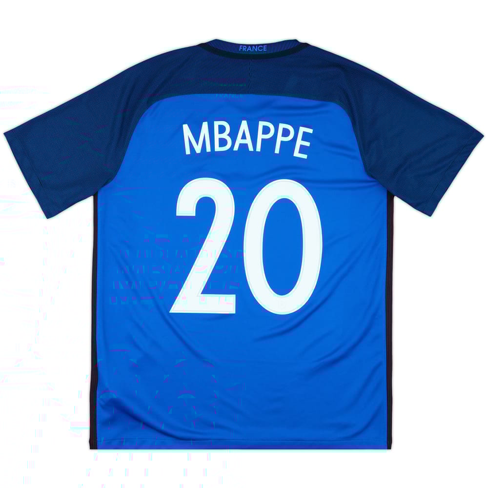 2016-17 France Home Shirt Mbappe #20 - 9/10 - (L)