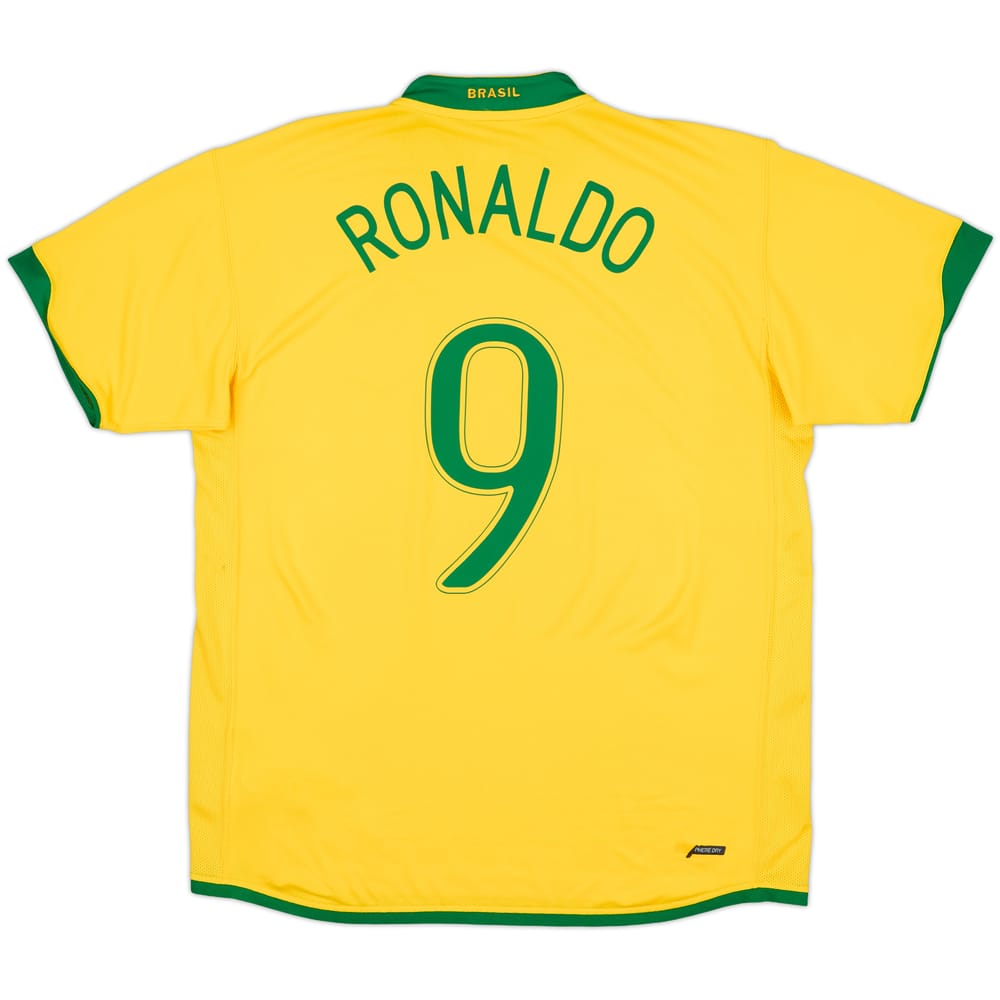 2006-08 Brazil Home Shirt Ronaldo #9 - 8/10 - (L)