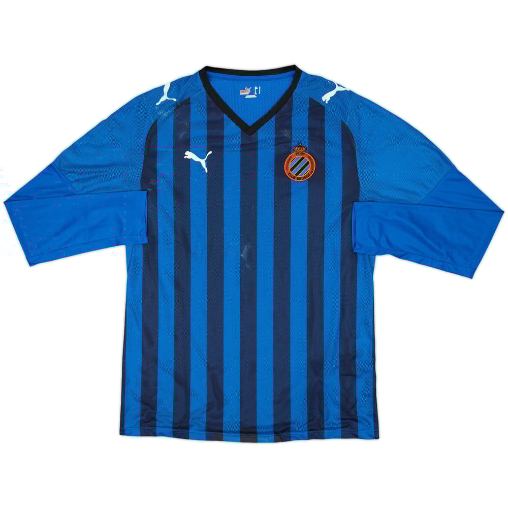 2008-09 Club Brugge Player Issue Home L/S Shirt - 5/10 - (L)